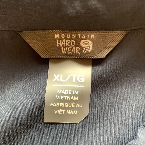 MOUNTAIN HARDWEAR  snap down long sleeve top mix media zippered pockets - Picture 3 of 11